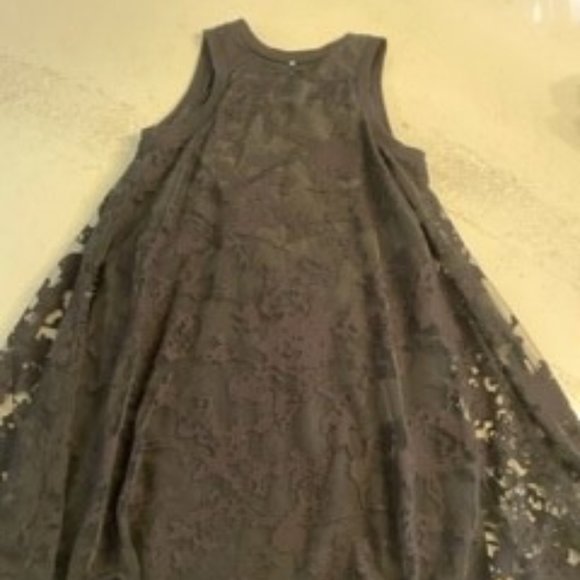 Sportmax Code Midi Lace Short Sleeve Black Small Lace Dress - Picture 3 of 9